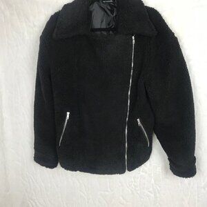 PRETTY Little Thing Black Teddy Coat Size 4